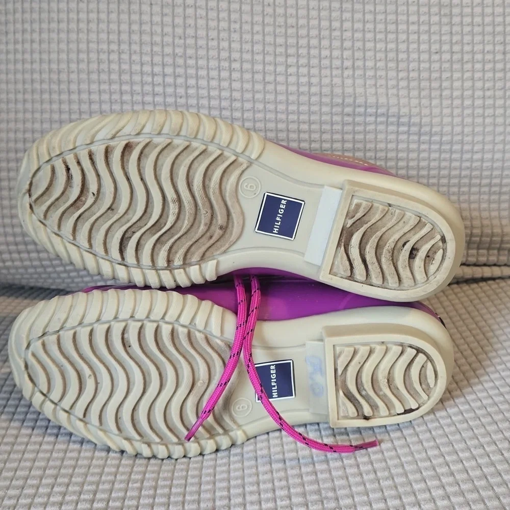 Tommy Hilfiger Pink and Tan Winter Boots